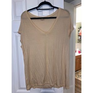 POL v-neck yellow/tan very soft and NEVER WORN